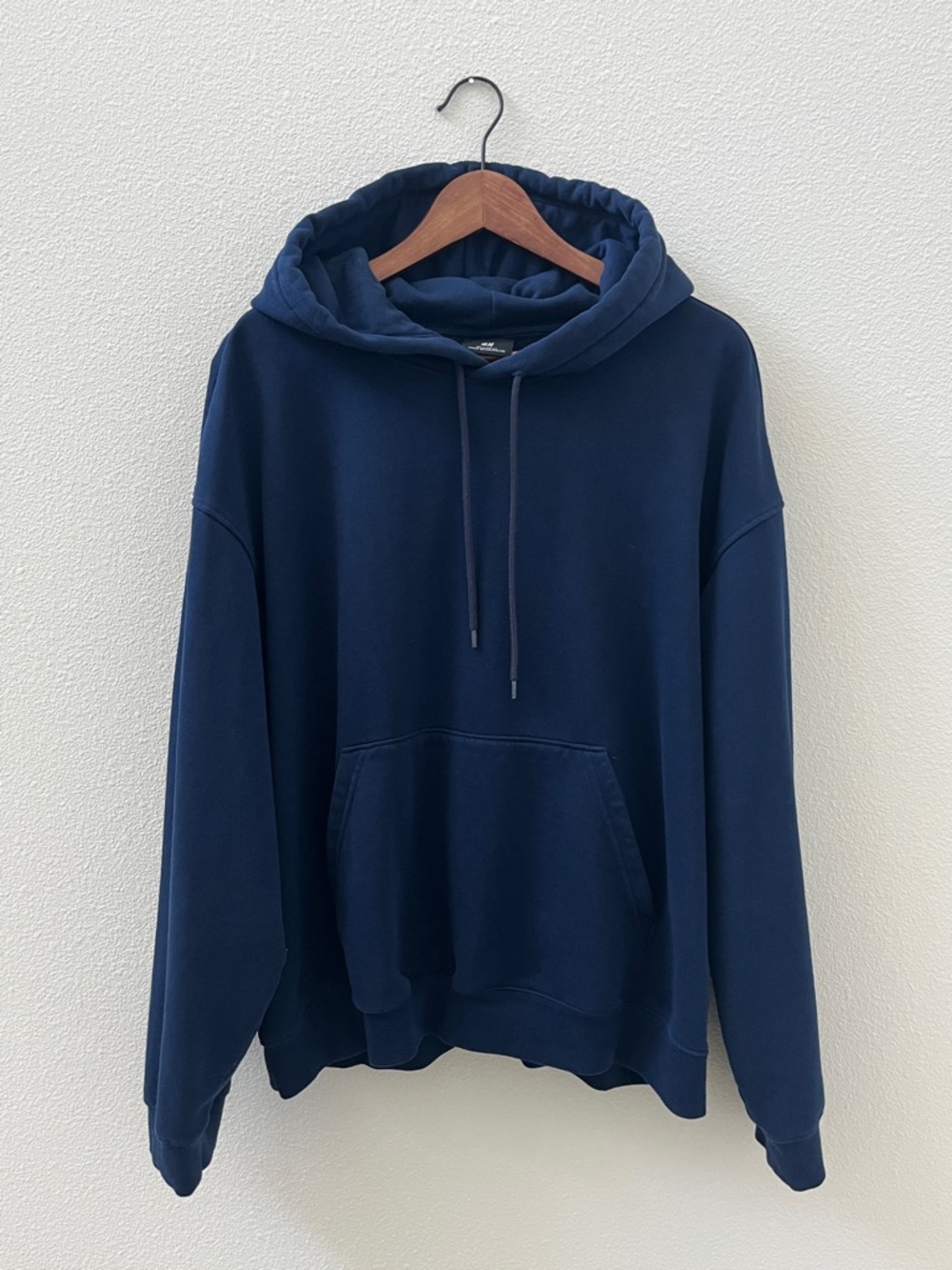 NWOT H&M Navy Pullover Hoodie with Kangaroo Pocket